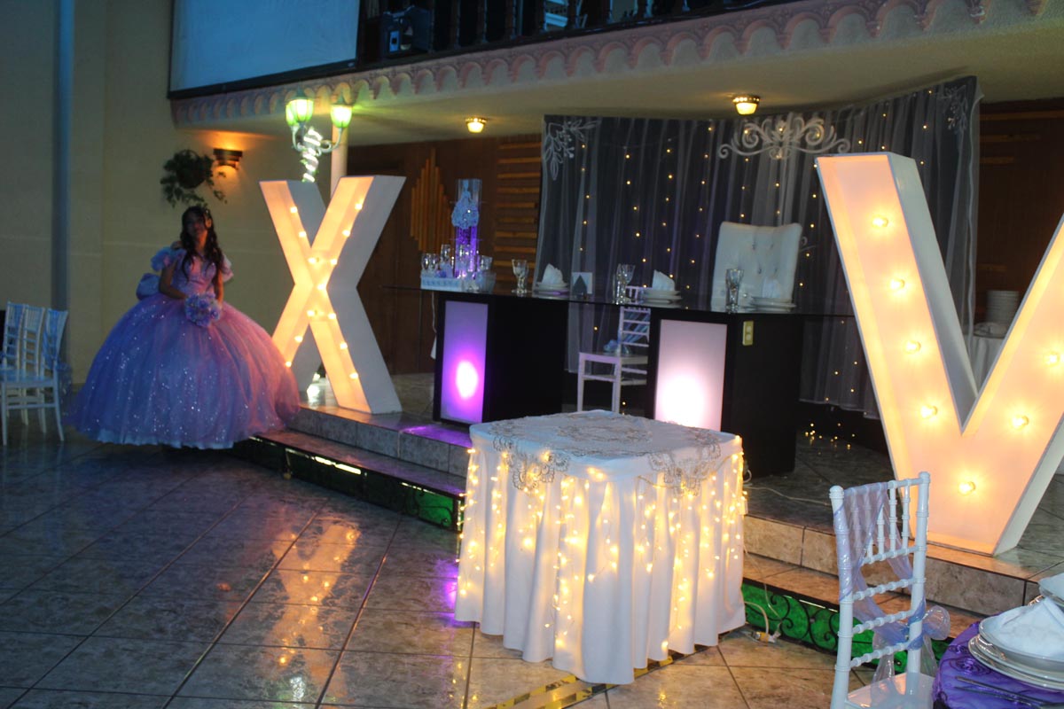 letras gigantes xv anos salon de eventos magno ecatepec