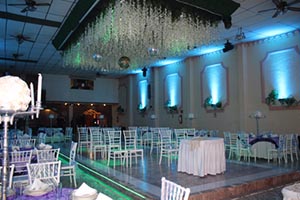 iluminación azul bodas salon para fiestas Magno Ecatepec